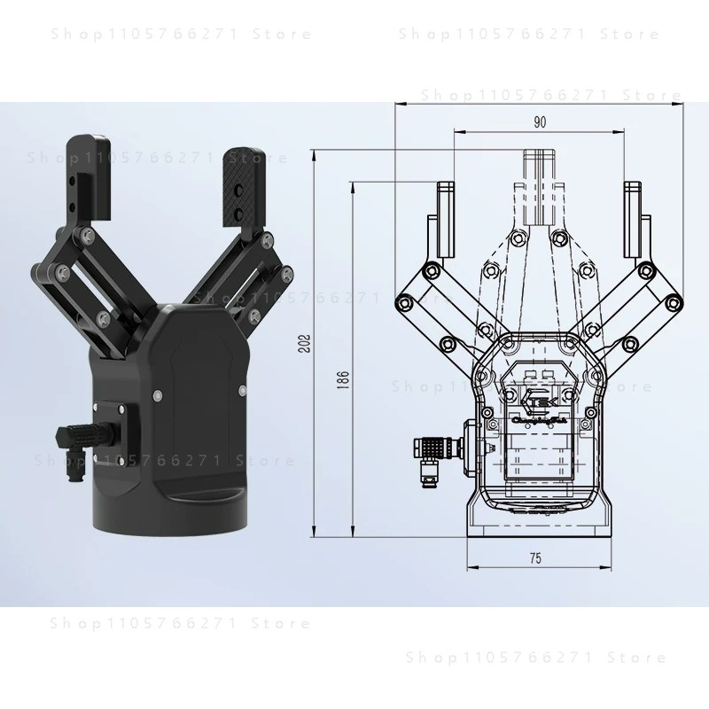 Endüstriyel Kol için İşbirliği - Robot Gripper Claw incelemesi ve fiyatı