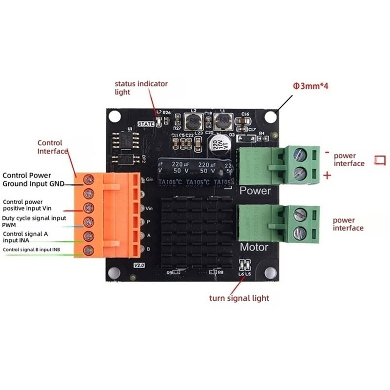 AT02-12V 24V 16A Yüksek Güçlü  - Motor Driver Module incelemesi ve fiyatı