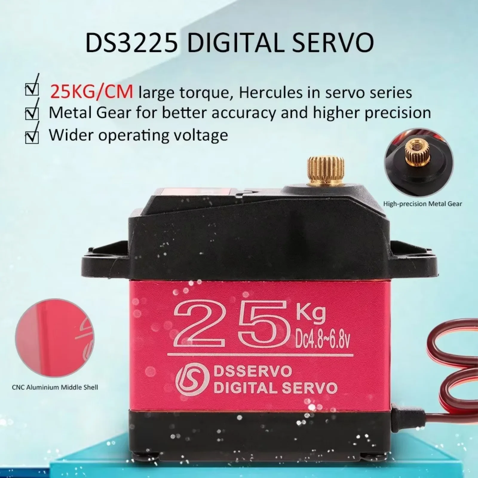 4 adet DS3225 25Kg RC dijital  - Robot Arm Metal incelemesi ve fiyatı